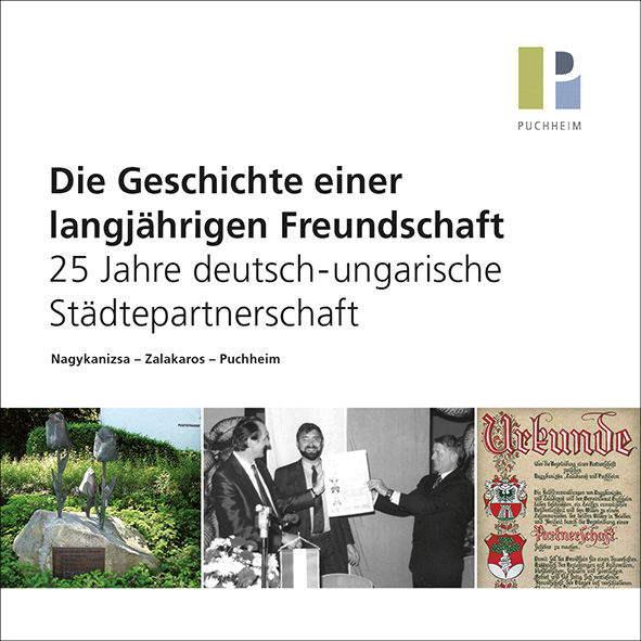 Titelbild zur Broschüre zum Städtepartnerschaftsjubiläum Ungarn Puchheim